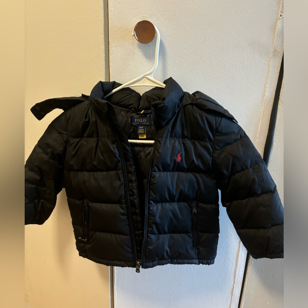 Toddler boys Ralph Lauren down puffer coat size 3T Like New